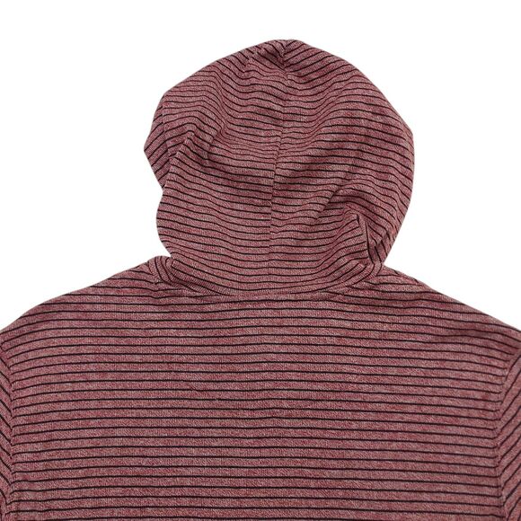 RVCA Hoodie Mens Medium Red Regular Fit Stripes Lightweight Outdoor Travel - Picture 7 of 12